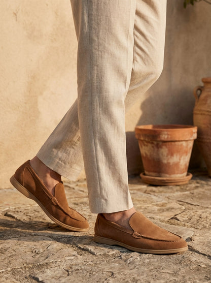 Men's Classic Clean Suede Loafers
