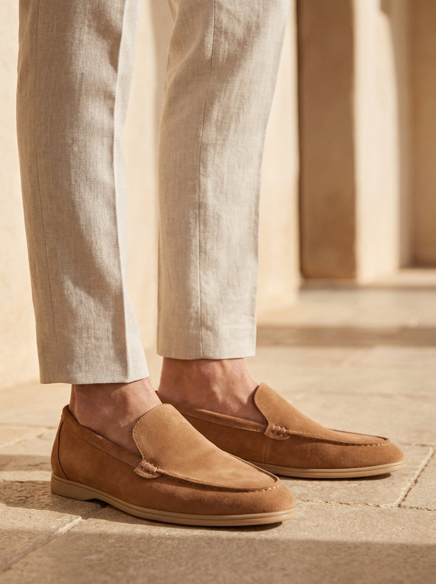 Men's Classic Clean Suede Loafers