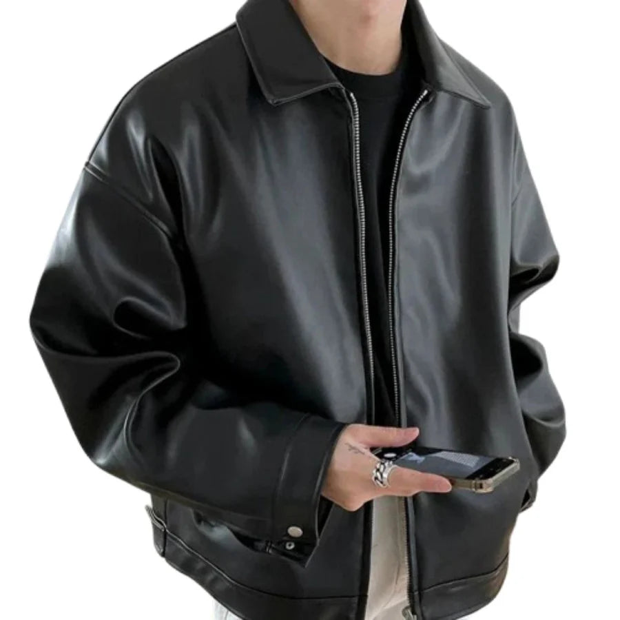Men’s Classic Faux Leather Jacket