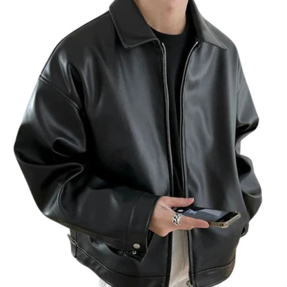 Men’s Classic Faux Leather Jacket