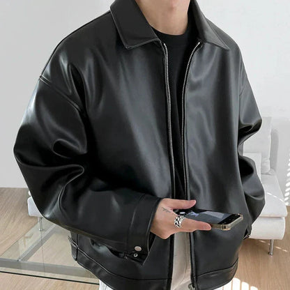 Men’s Classic Faux Leather Jacket