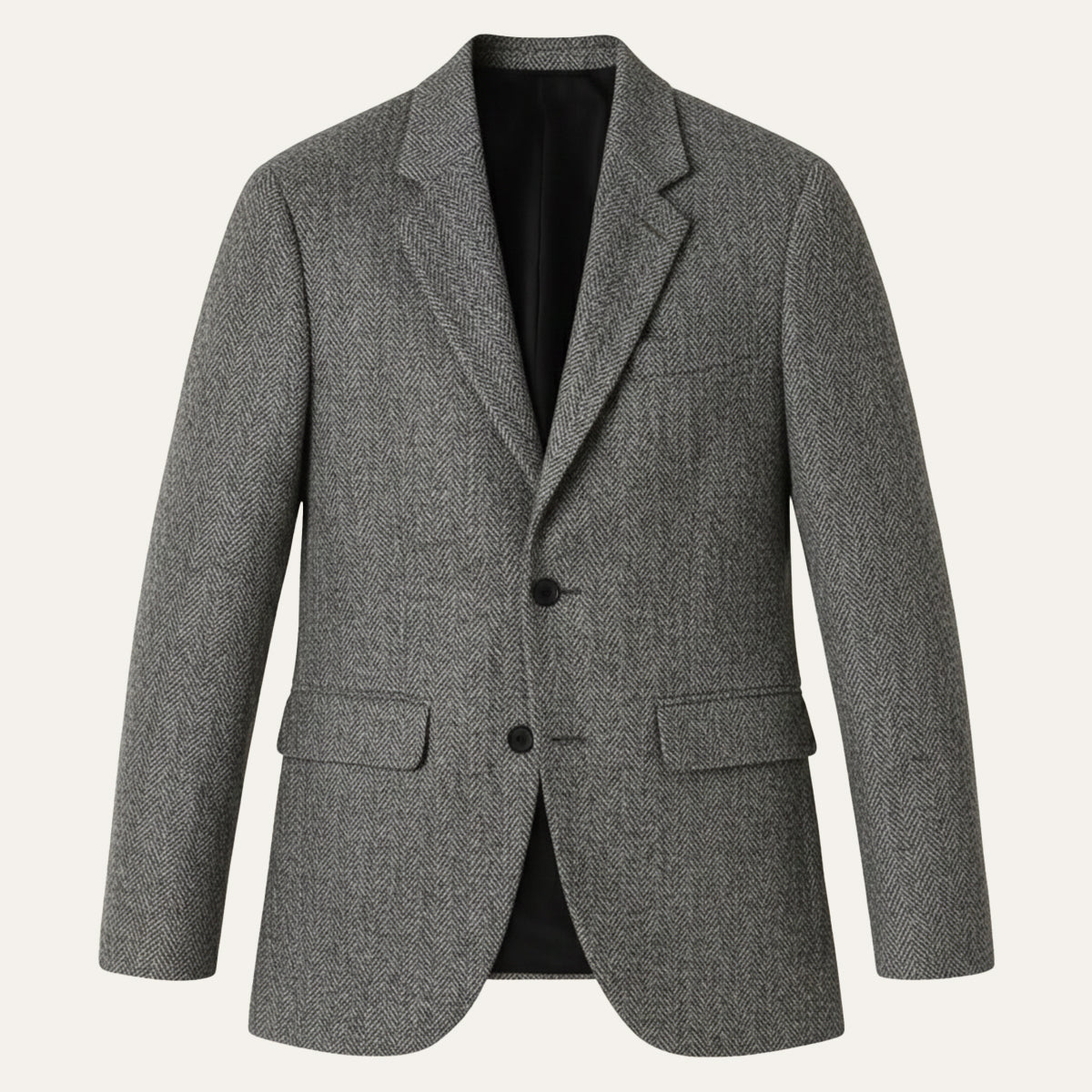 Men's Classic Herringbone Tweed Blazer Wedding Guest