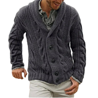 Men’s Classic Shawl-Collar Knit Cardigan