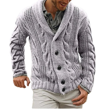 Men’s Classic Shawl-Collar Knit Cardigan