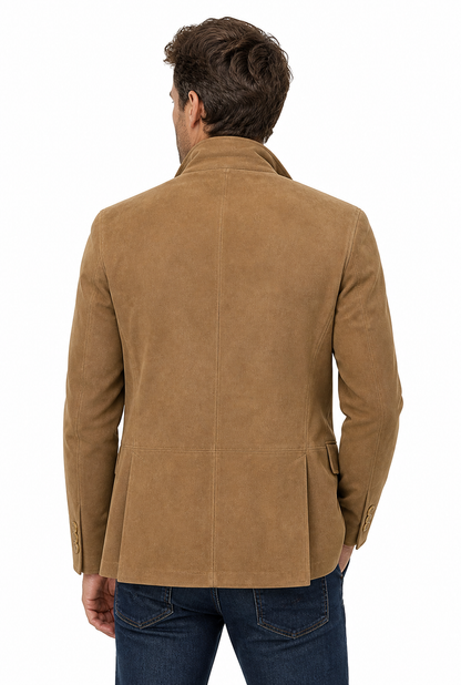 Carter | Men's Blazer Single-Button Notched Lapel Structured Tailored Smart Formal Occasion Business Refined Layering Modern
