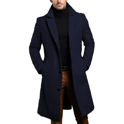 Men’s Classic Tailored Long Coat