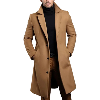Men’s Classic Tailored Long Coat