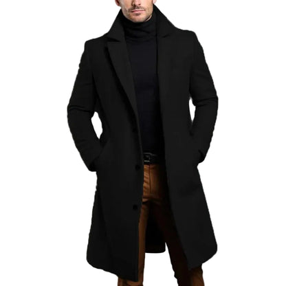 Men’s Classic Tailored Long Coat
