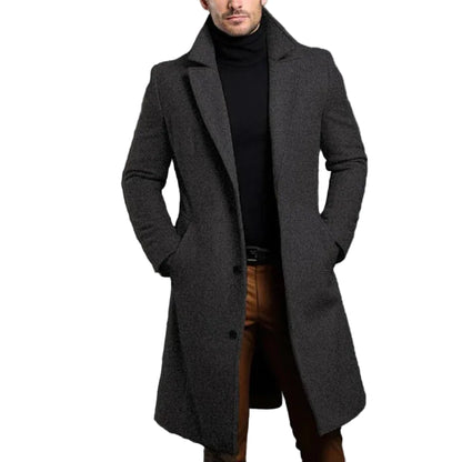 Men’s Classic Tailored Long Coat