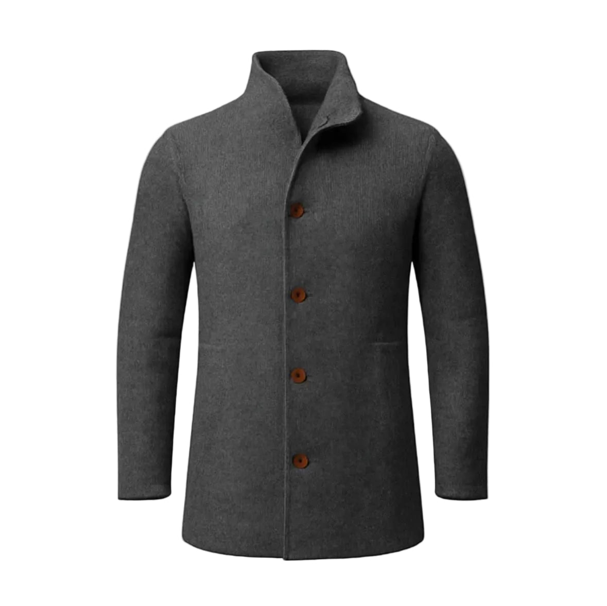 Men’s Classic Wool Blend Button Coat