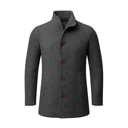 Men’s Classic Wool Blend Button Coat