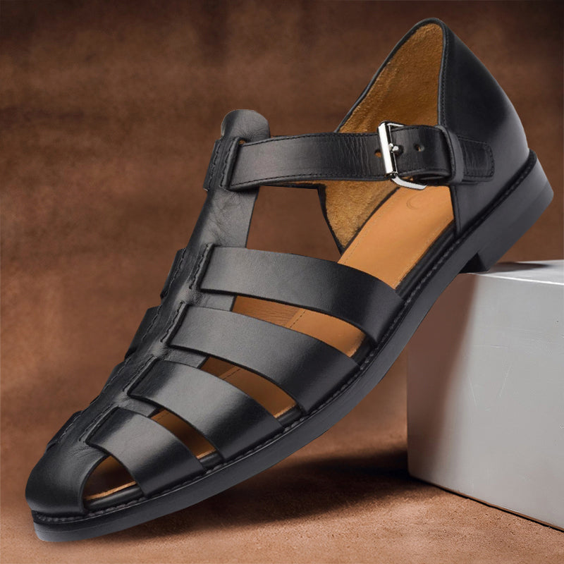 Men's Closed Toe Fisherman Sandals with Buckle Strap