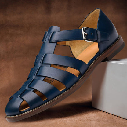 Men's Closed Toe Fisherman Sandals with Buckle Strap