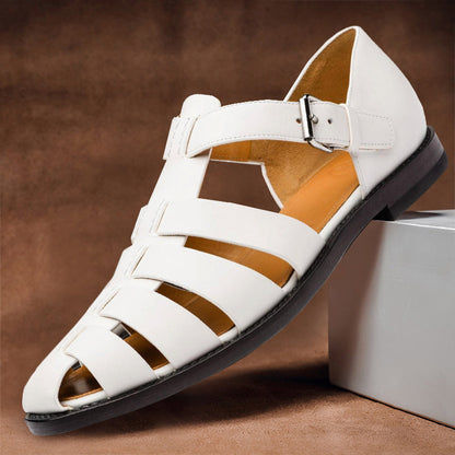 Men's Closed Toe Fisherman Sandals with Buckle Strap