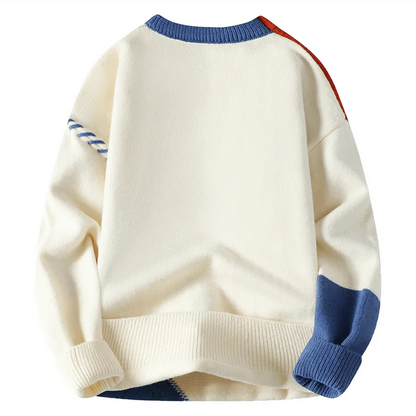 Men’s Color-Block Cable-Knit Sweater