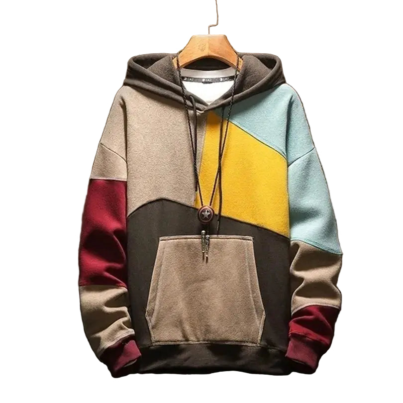 Men’s Color-Block Hooded Sweatshirt