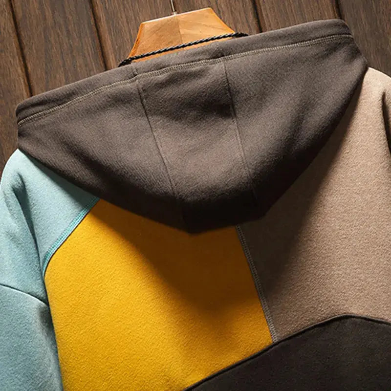 Men’s Color-Block Hooded Sweatshirt
