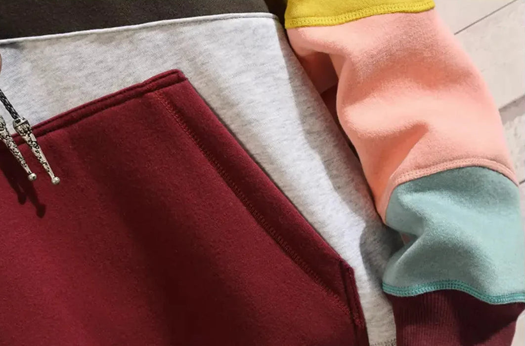 Men’s Color-Block Hooded Sweatshirt