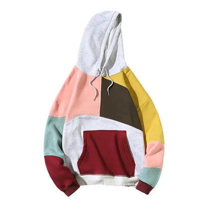 Men’s Colorblock Pullover Hoodie with Kangaroo Pocket