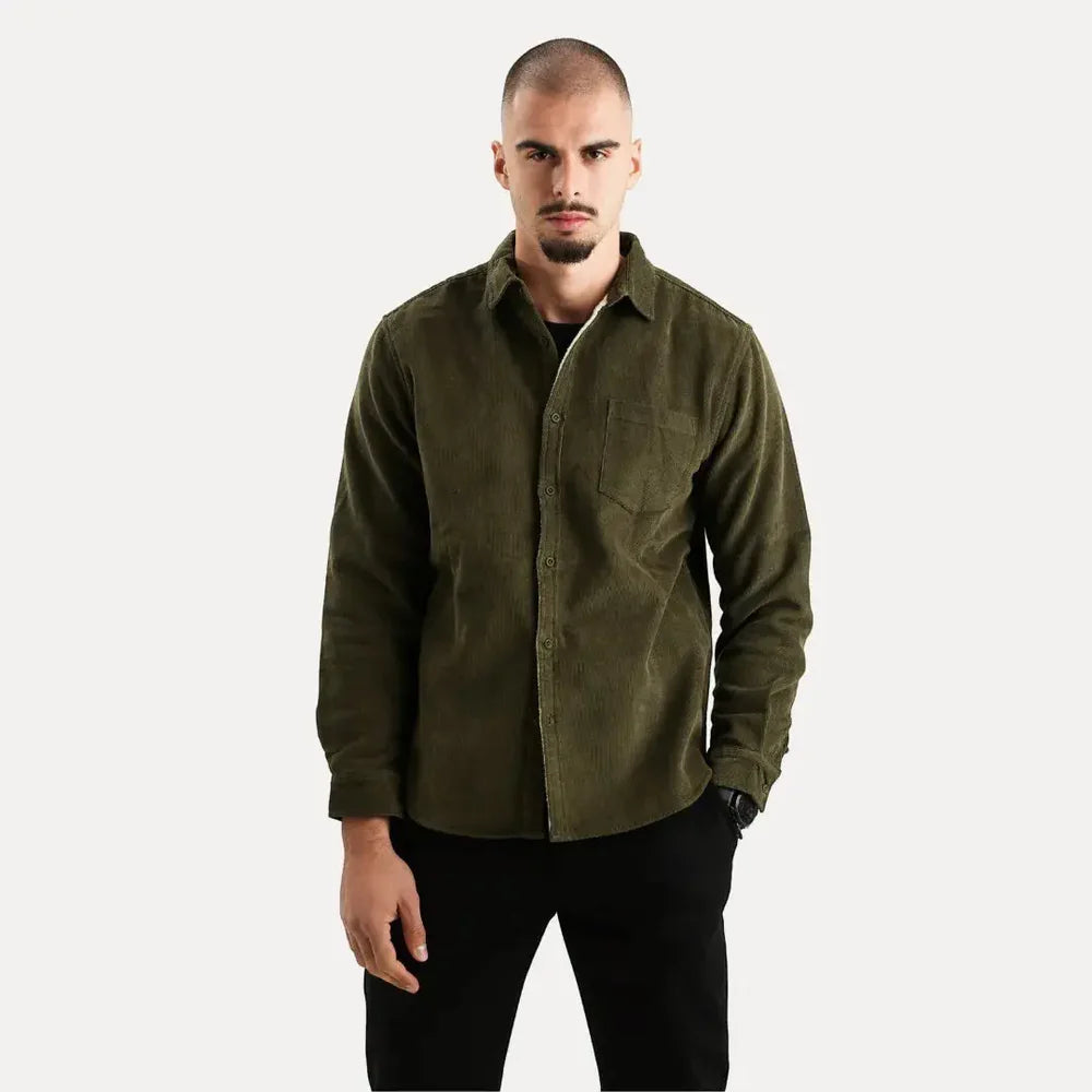 Men’s Corduroy Button Up Shirt