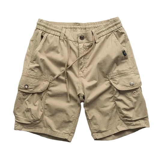 Men's Cotton Cargo Drawstring Shorts