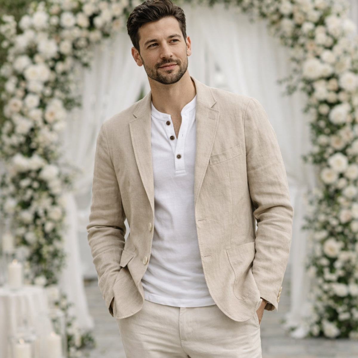 Men's Cotton Summer Blazer Wedding Guest