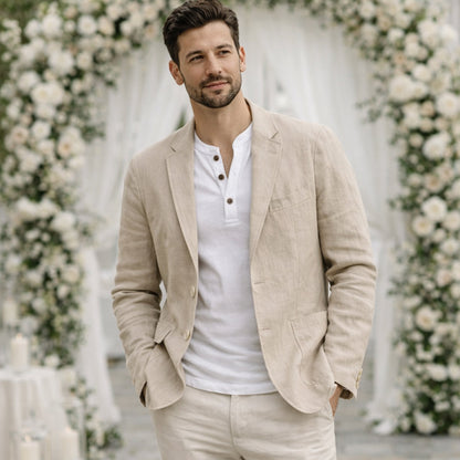 Men's Cotton Summer Blazer Wedding Guest