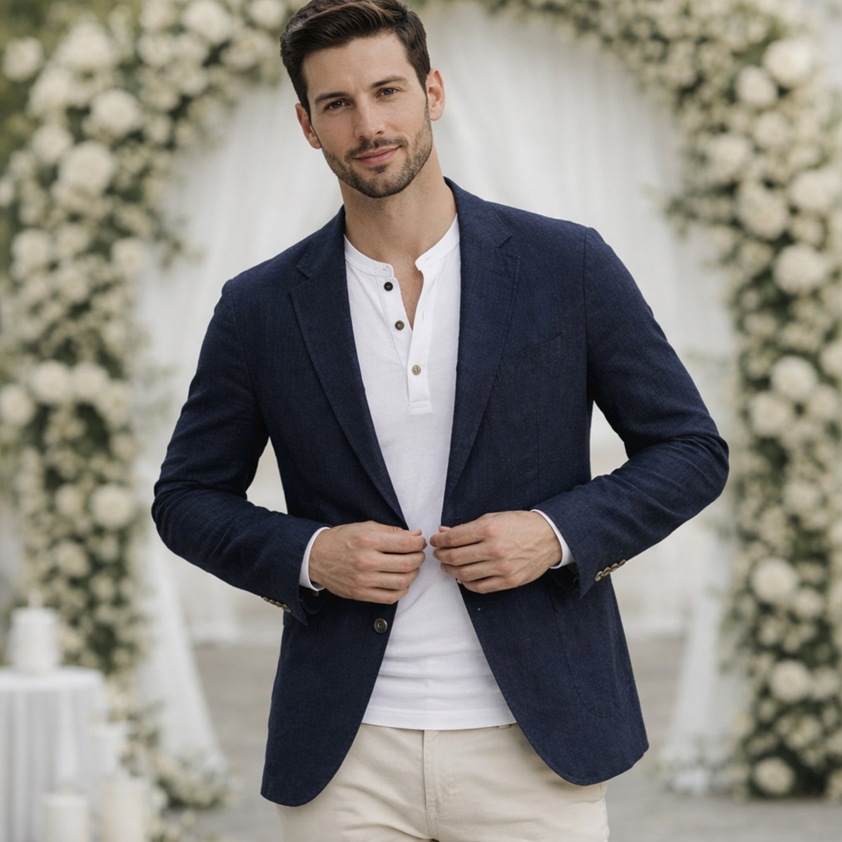 Men's Cotton Summer Blazer Wedding Guest