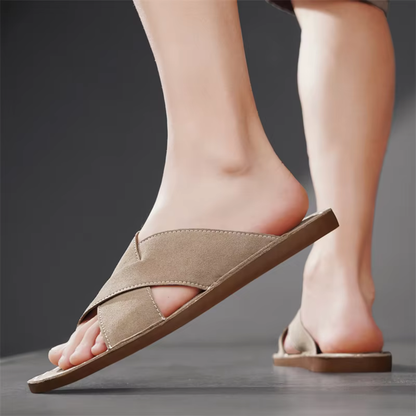 Men's Cross Strap Slide Sandals