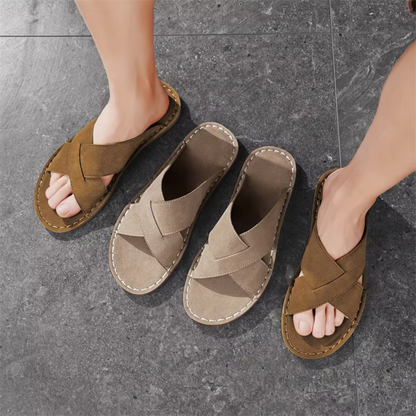 Men's Cross Strap Slide Sandals