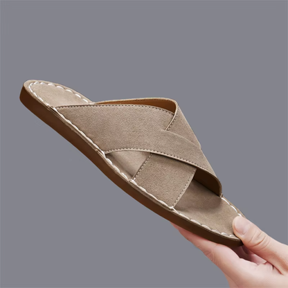 Men's Cross Strap Slide Sandals