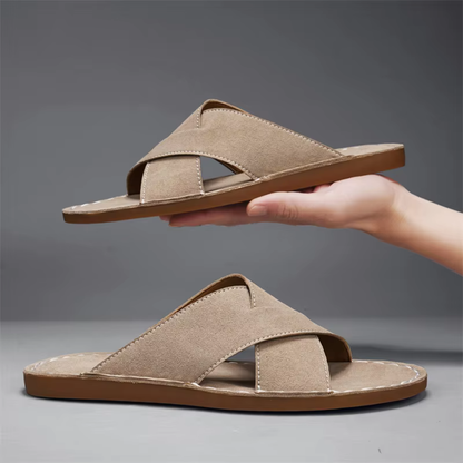 Men's Cross Strap Slide Sandals