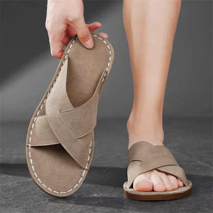 Men's Cross Strap Slide Sandals