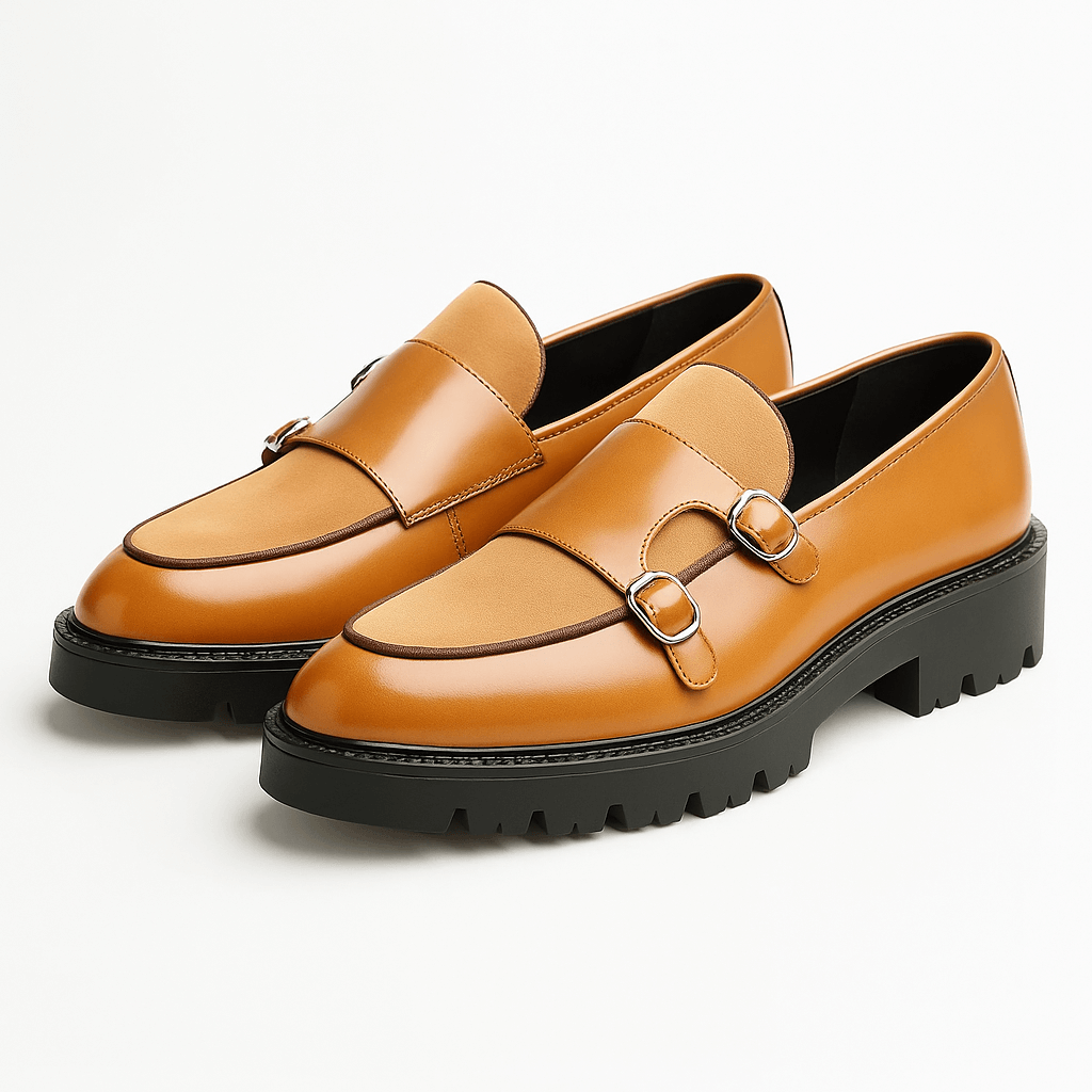 Men's Double Monk Strap Loafers