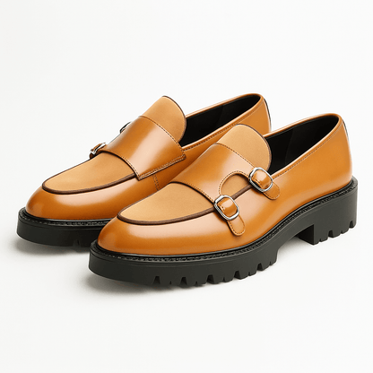 Men's Double Monk Strap Loafers