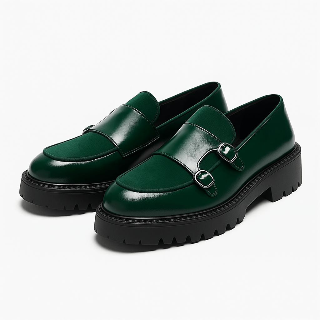 Men's Double Monk Strap Loafers