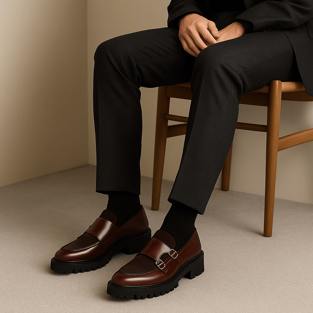 Men's Double Monk Strap Loafers