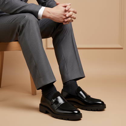 Men's Double Monk Strap Loafers
