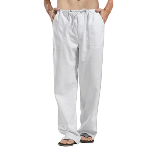 Men’s Drawstring Waist Straight Leg Pants