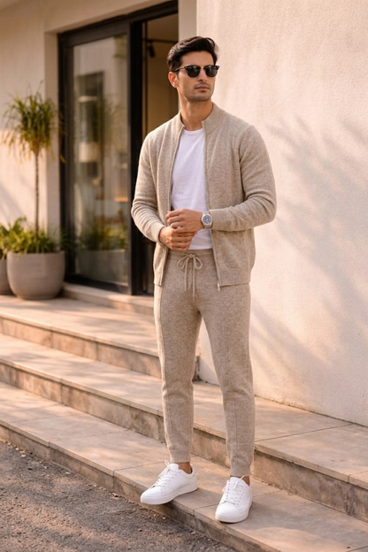 Archie | Men's Co-ord Set Extra-Fine Merino Wool Two-Piece Soft Premium Refined Knit Smart Casual Coordinated Versatile Elevated