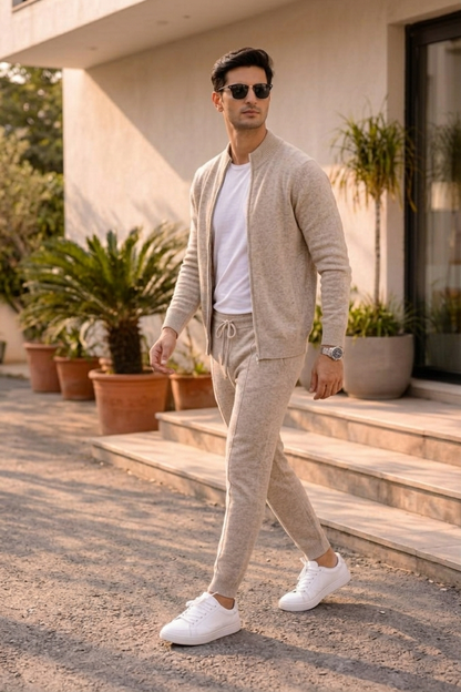 Archie | Men's Co-ord Set Extra-Fine Merino Wool Two-Piece Soft Premium Refined Knit Smart Casual Coordinated Versatile Elevated