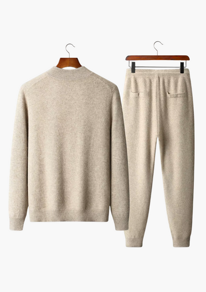 Archie | Men's Co-ord Set Extra-Fine Merino Wool Two-Piece Soft Premium Refined Knit Smart Casual Coordinated Versatile Elevated