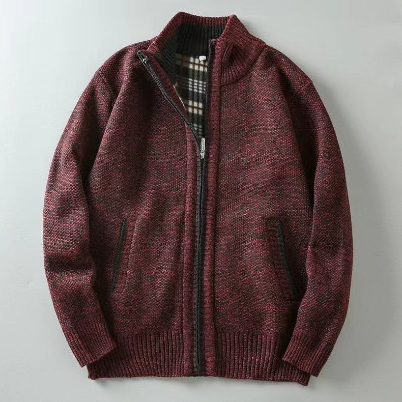 Men’s Fleece-Lined Knit Jacket
