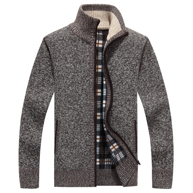 Men’s Fleece-Lined Knit Jacket