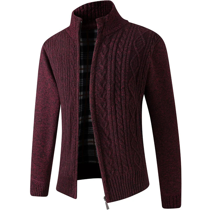 Men’s Fleece-Lined Knit Jacket