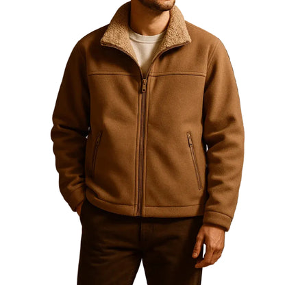 Men’s Fleece-Lined Zip-Up Sweater Jacket