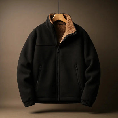 Men’s Fleece-Lined Zip-Up Sweater Jacket
