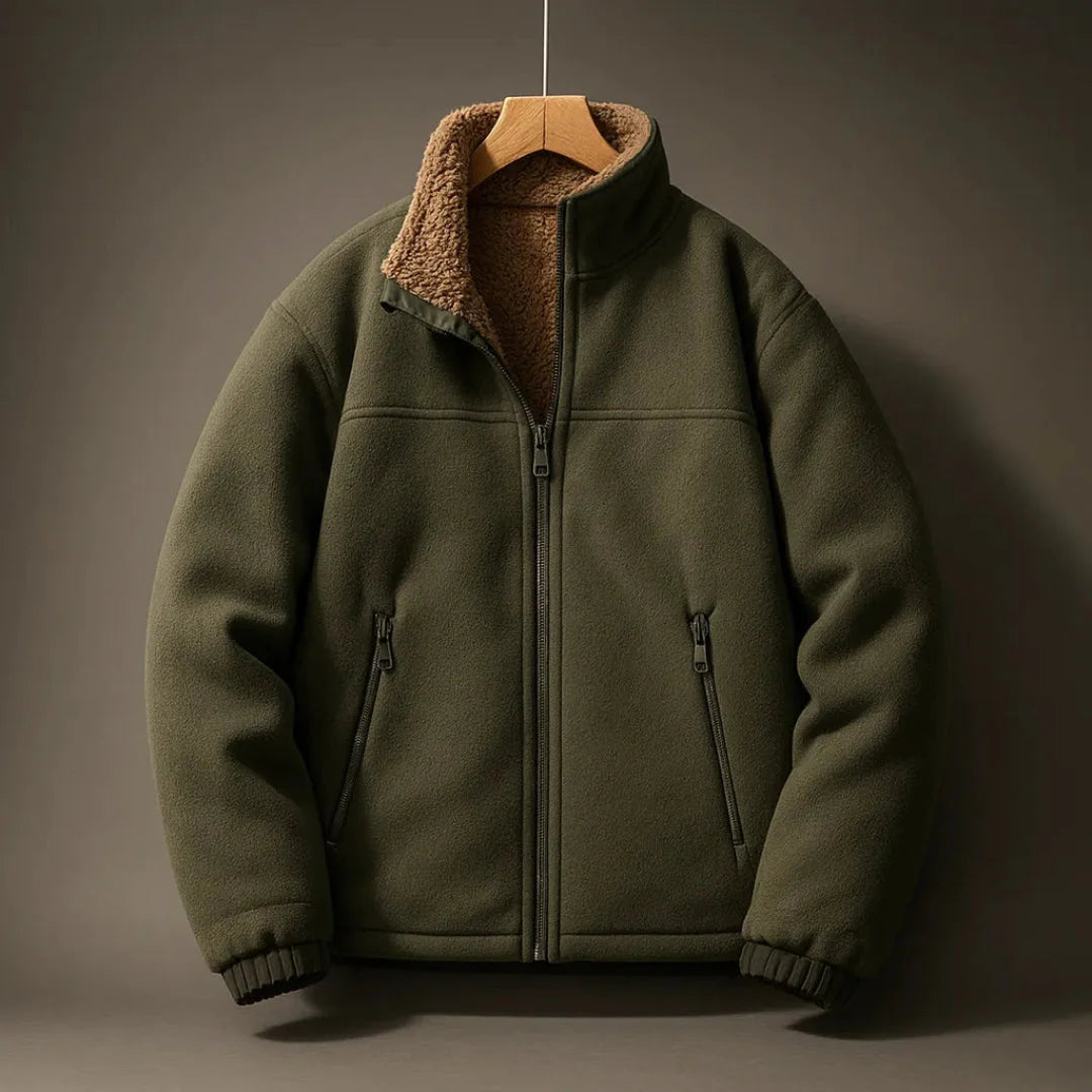 Men’s Fleece-Lined Zip-Up Sweater Jacket