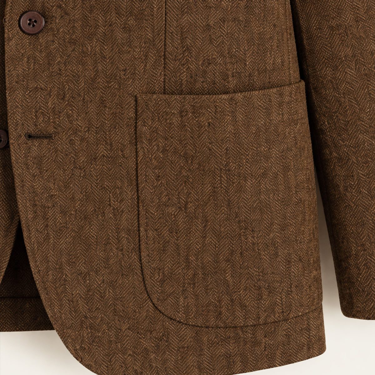 Men's Herringbone Single Breasted Tweed Blazer Wedding Guest