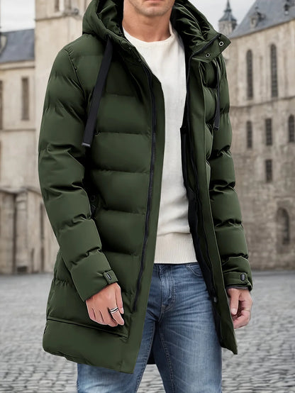 Men’s Hooded Longline Puffer Jacket